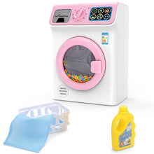 Load image into Gallery viewer, Kids Washing Machine Toy Set Pretend Play Household toy Set Laundry Washer with Lights, Sounds & Music Interactive Educational Toy with Detergent Bottle, Basket & Cloth Role Play Gift for Boys & Girls Ages 3+