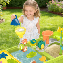 Load image into Gallery viewer, Water Play Table for Kids Sand Water Activity Set with Fishing Game,Water Whee Creative Moulds Indoor Outdoor Summer Garden Toys Sand Pit Water table for Children Activity Set
