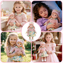 Load image into Gallery viewer, 14 Inch Doll Dress Up Playset, Baby Doll with 3 Outfits & Accessories, Handbags, Hairbrush, Makeup, Hair Accessories, Toy Phone, Cute Pet, Pretend Play Toy Gift for Kids Aged 3+