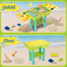 Load image into Gallery viewer, Water Play Table for Kids Sand Water Activity Set with Fishing Game,Water Whee Creative Moulds Indoor Outdoor Summer Garden Toys Sand Pit Water table for Children Activity Set