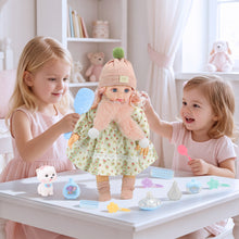 Load image into Gallery viewer, 14 Inch Doll Dress Up Playset, Baby Doll with 3 Outfits & Accessories, Handbags, Hairbrush, Makeup, Hair Accessories, Toy Phone, Cute Pet, Pretend Play Toy Gift for Kids Aged 3+