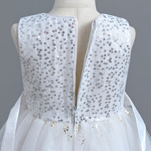 Load image into Gallery viewer, Girls Pageant Bow Princess Dresses Party Prom Gown Flower Girls Lace Wedding Sequins Dress Elegant Communion Formal Birthday Long Tulle Ball Gown Kids Girls Bridesmaid Dance Christmas Evening Dress for Girls 110-160cm in Height