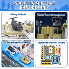 Load image into Gallery viewer, Adventure Base Playset for Kids Large Scene Playset with Vehicles, Aircraft Accessories Imaginative Role Play Gift
