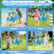 Load image into Gallery viewer, 3-Tier Outdoor Water Play Table with Accessories for Kids Summer Beach Backyard Garden Sensory Toy Set for Boys & Girls Ages 3+