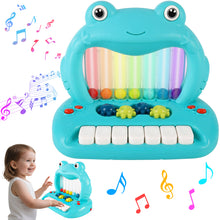 Load image into Gallery viewer, Blowing Ball Frog Piano Toy for Toddlers, Educational Musical Keyboard with Lights & Sounds, Early Learning Development Toy with Color Balls and Piano Keys for Boys & Girls Ages 18+ Months