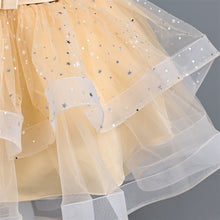 Load image into Gallery viewer, Girls Sequin Puffy Yarn Trailing Star Dress Sleeveless Tulle Gown Wedding Christmas Party Tail Dress Birthday Party Wedding Flower Girl Sweet and Cute Dress, Flower Girl Dress for Ceremony Party