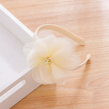 Load image into Gallery viewer, Kids Girl Tulle Embroidery Sleeveless Elegant Flower Dress + Flower Hairband, for Weddings, Parties, Birthdays, Fashion Shows & Piano Perform Toddler Formal Dress