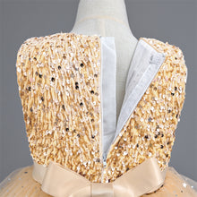 Load image into Gallery viewer, Girls Sequin Puffy Yarn Trailing Star Dress Sleeveless Tulle Gown Wedding Christmas Party Tail Dress Birthday Party Wedding Flower Girl Sweet and Cute Dress, Flower Girl Dress for Ceremony Party