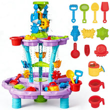 Load image into Gallery viewer, Kids Sand and Water Purple Play Table Summer Garden Activity Set Indoor Outdoor Summer Garden Toys Sand Pit Water table