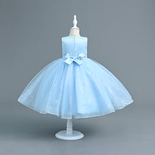 Load image into Gallery viewer, Girls Party Dress Floral Lace Embroidered Tulle Tutu Princesse Flower Girl Wedding Bridesmaid Prom Evening Pageant Communion Birthday Dress Sequin Sleeveless Maxi Ball Gown for girls from 110cm-160cm in height