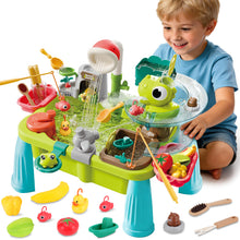 Load image into Gallery viewer, Sand Water Table Toy for Toddlers with Faucet Floating Fishing Game Food Accessories, Kitchen Play Sink Toys for Boys & Girls Age 3+