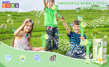 Load image into Gallery viewer, Green Crocodile Bubble Machine Portable Bubble Maker Toy Gift with Light & Music