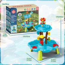 Load image into Gallery viewer, Kids Sand Water Table Toddler Water Play Table Outdoor Garden Toys with Waterfall Flower Toys Summer Beach Sandpit Toys