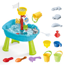 Load image into Gallery viewer, Toddler Sand Water Play Table Adventure Water Play Park with Water Squirt Sailboat Toys Outdoor Garden Beach Toys