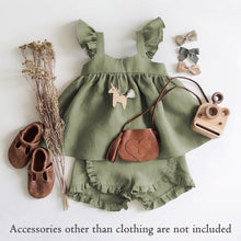 Load image into Gallery viewer, Summer Newborn Toddler Infant Baby Girls Clothes Casual Ruffle Sleeveless Flouncing Tank Top Solid Color Shorts 2pcs Outfit Girls Skirt Set Cute Ruffle Baby Tank Top and Shorts Lounge Set For 0-3 Years Kids