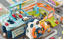 Load image into Gallery viewer, Car Garage Tracks Simulation Steering Wheel Toy Set Vehicle Playsets with Musical Puzzle Car Tracks Gifts for Child