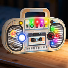 Load image into Gallery viewer, Wooden LED Radio Music Toy Interactive Light & Sound Activity Board for Toddlers 12M+ Montessori Musical Sensory Toy with Buttons, Switches Educational Wooden Toy Gift for Boys & Girls