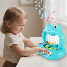 Load image into Gallery viewer, Blowing Ball Frog Piano Toy for Toddlers, Educational Musical Keyboard with Lights & Sounds, Early Learning Development Toy with Color Balls and Piano Keys for Boys & Girls Ages 18+ Months