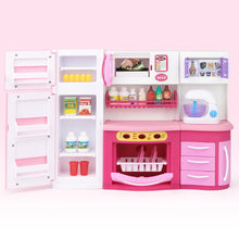 Load image into Gallery viewer, Kids Mini Kitchen Toy Set with Light & Sound Toy Kitchen Playset with Kitchen Accessories Realistic Dishwasher Microwave For Kids Ages 3+