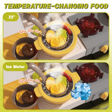 Load image into Gallery viewer, Kids Play Kitchen Fried Chicken Shop Pretend Food Truck with Lights, Sounds & Color-Changing Food Role Play Cooking Toy Set for Boys & Girls Ages 3-6 Birthday & Christmas Gift