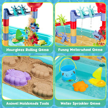 Load image into Gallery viewer, Sand and Water Table 3 in 1 Creativity Toy For Children Garden Toys Play Tray Activity Table Water Play Table Sandbox, Kids Outdoor Sand and Water Play Table