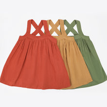 Load image into Gallery viewer, Toddler baby girl skirt casual halter one-piece dress with buttons soft princess dress toddler girls spring retro dress