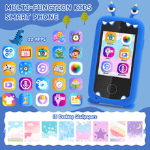 Load image into Gallery viewer, Kids Smart Phone Toy with 22 Educational Apps ¨C Multi-Function Learning Device with Camera, Music, Games, and 15 Customizable Wallpapers ¨C Ideal Gift for Toddlers and Preschoolers
