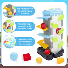 Load image into Gallery viewer, Children Sliding Ball Track Tower Toy Enlightenment Tower with Letter Recognition, Color Discrimination Kids Early Education Infant toy