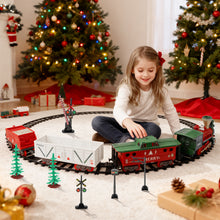 Load image into Gallery viewer, Electric Steam Train Set with Real Smoke, Lights and Sounds Classic Railway Track Toy for Kids Christmas Train Set Gift for Boys & Girls Age 3+