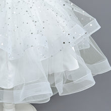 Load image into Gallery viewer, Girls Sequin Puffy Yarn Trailing Star Dress Sleeveless Tulle Gown Wedding Christmas Party Tail Dress Birthday Party Wedding Flower Girl Sweet and Cute Dress, Flower Girl Dress for Ceremony Party