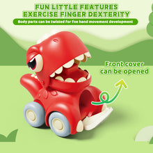Load image into Gallery viewer, Push & Go Dinosaur Car Toy Set - 4PCS Mini Dino Vehicles for Toddlers I Pull Back Cars for Boys & Girls Ages 3+ | Fun Educational Toy Set for Preschool Learning & Imaginative Play