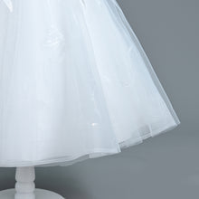 Load image into Gallery viewer, Girls Party Dress Floral Lace Embroidered Tulle Tutu Princesse Flower Girl Wedding Bridesmaid Prom Evening Pageant Communion Birthday Dress Sequin Sleeveless Maxi Ball Gown for girls from 110cm-160cm in height
