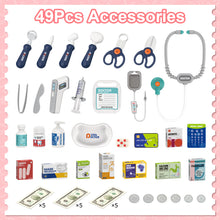 Load image into Gallery viewer, Doctor Kit for Kids, Pretend Medical Counter Set, Kids Medical Station with Stethoscope and Medical Toy Play Set, Educational Role Play Toys Christmas Birthday Gift for Kids Age 3+