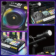 Load image into Gallery viewer, Kids DJ Mixer Music Toy with Microphone DJ Controller with Launchpad, Light-Up Keys, Sound Effects, Bluetooth Function Educational Musical Toy for Boys Girls Ages 3+ Kids Mixer Music Toy