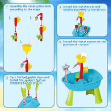 Load image into Gallery viewer, Toddler Sand Water Play Table Adventure Water Play Park with Water Squirt Sailboat Toys Outdoor Garden Beach Toys
