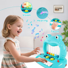 Load image into Gallery viewer, Blowing Ball Frog Piano Toy for Toddlers, Educational Musical Keyboard with Lights & Sounds, Early Learning Development Toy with Color Balls and Piano Keys for Boys & Girls Ages 18+ Months