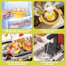 Load image into Gallery viewer, Kids Play Kitchen Fried Chicken Shop Pretend Food Truck with Lights, Sounds & Color-Changing Food Role Play Cooking Toy Set for Boys & Girls Ages 3-6 Birthday & Christmas Gift