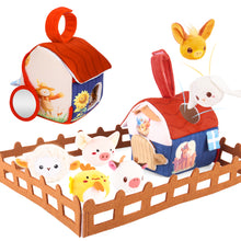 Load image into Gallery viewer, Plush Barn with Stuffed Farm Animals, Rattle,Crinkle Paper & Baby Mirror - Montessori- Inspired Sensory Toys for 6 Month+ Infants, Toddler Balls 1-3 Years -Ideal Gifts for 1 Year Old Boys & Girls