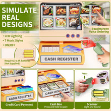 Load image into Gallery viewer, Supermarket Playset Deluxe Grocery Store with Cash Register & Coffee Maker Educational Role Play Toy for Toddlers & Kids (Green or Pink)