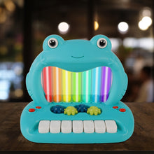 Load image into Gallery viewer, Blowing Ball Frog Piano Toy for Toddlers, Educational Musical Keyboard with Lights & Sounds, Early Learning Development Toy with Color Balls and Piano Keys for Boys & Girls Ages 18+ Months