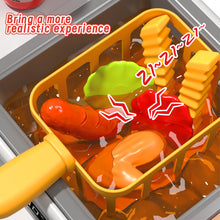 Load image into Gallery viewer, Mini Kitchen Playset Fried Chicken Shop Toy with Color-Changing Food, Burgers, Fries,Cash Register | Pretend Cooking Role Play Set for Kids