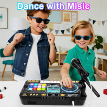 Load image into Gallery viewer, Kids DJ Mixer Music Toy with Microphone DJ Controller with Launchpad, Light-Up Keys, Sound Effects, Bluetooth Function Educational Musical Toy for Boys Girls Ages 3+ Kids Mixer Music Toy