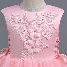 Load image into Gallery viewer, Girls Lace Tulle Embroidered Princess Prom Ball Gown Formal Party Long Tail Dresses Children Princess Prom Host Dress Flower Girl Dresses Dance Pageant Birthday Christmas Party for 110cm-160cm Height Kids