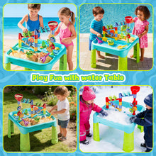 Load image into Gallery viewer, Sand and Water Table 3 in 1 Creativity Toy For Children Garden Toys Play Tray Activity Table Water Play Table Sandbox, Kids Outdoor Sand and Water Play Table