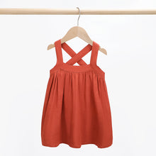 Load image into Gallery viewer, Toddler baby girl skirt casual halter one-piece dress with buttons soft princess dress toddler girls spring retro dress