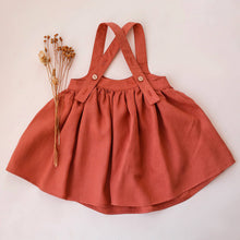 Load image into Gallery viewer, Toddler baby girl skirt casual halter one-piece dress with buttons soft princess dress toddler girls spring retro dress