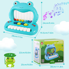 Load image into Gallery viewer, Blowing Ball Frog Piano Toy for Toddlers, Educational Musical Keyboard with Lights & Sounds, Early Learning Development Toy with Color Balls and Piano Keys for Boys & Girls Ages 18+ Months