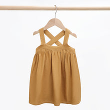 Load image into Gallery viewer, Toddler baby girl skirt casual halter one-piece dress with buttons soft princess dress toddler girls spring retro dress