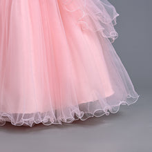 Load image into Gallery viewer, Girls Lace Tulle Embroidered Princess Prom Ball Gown Formal Party Long Tail Dresses Children Princess Prom Host Dress Flower Girl Dresses Dance Pageant Birthday Christmas Party for 110cm-160cm Height Kids