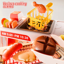 Load image into Gallery viewer, Mini Kitchen Playset Fried Chicken Shop Toy with Color-Changing Food, Burgers, Fries,Cash Register | Pretend Cooking Role Play Set for Kids